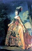 Alexander Roslin Portrait of Grand Duchess Maria Fiodorovna at the age of 18 oil painting reproduction